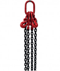 CHAINE DE LEVAGE 7mm 2 brins 3 m + 4 crochets