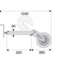 BÉQUILLE À ROUE ESCAMOTABLE