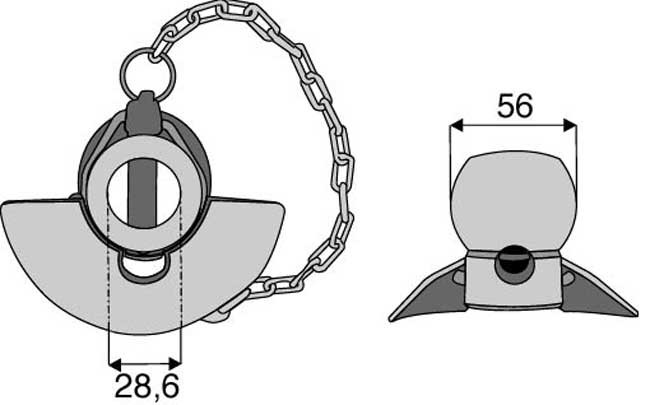 ROTULE À CÔNE POUR BRAS INFÉRIEURS CAT 2