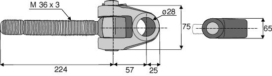 NOIX D'ARTICULATION GAUCHE CAT 2