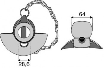 ROTULE À CÔNE POUR BRAS INFÉRIEURS CAT 3/2