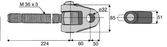 NOIX D'ARTICULATION GAUCHE CAT 3