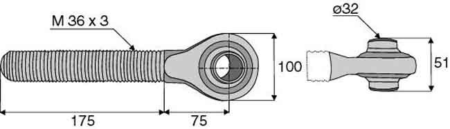NOIX D'ARTICULATION GAUCHE CAT 2
