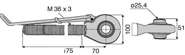 ROTULE FILETAGE DROITE CAT 2