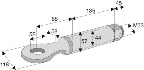 ANNEAU TOURNANT À SOUDER OEIL DIAMÈTRE 52  (11 TONNES)