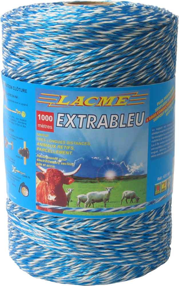 FIL EXTRABLEU 1000, ø 3MM, 2 CUIVRE ø 0,25, 4 INOX ø 0,20 - 1000M