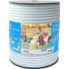 RUBAN RUBLANC RB 20-500, LARG. 2CM, 2 COND.CUIVRE ø 0,25MM, 4 INOX ø0.25 CHEVAUX