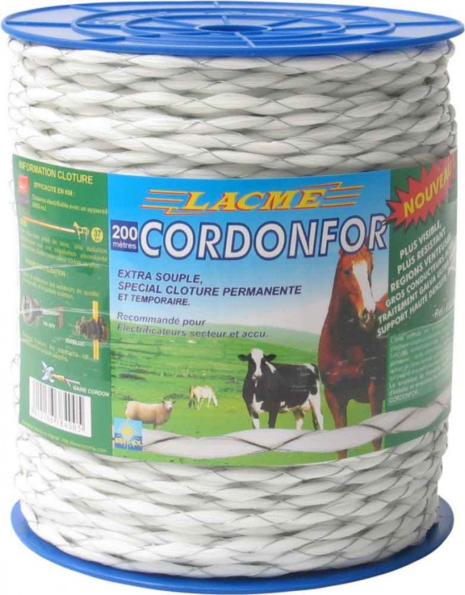 FIL CORDONFOR 200, ø5MM, 2 CONDUCTEURS ACIER GALVA ø0,50MM