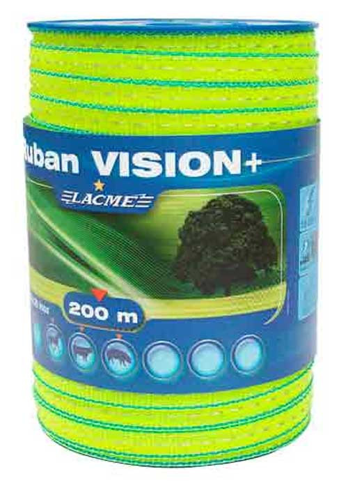 RUBAN FLUO VISION+ 12MM 200M, 5 CONDUCTEURS INOX