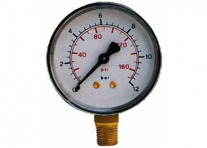 MANOMETRE RADIAL 0/6 BAR DIAM. 63 mm. ABS 1/4' GAS