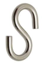 CROCHET EN FORME DE S, QUALITÉ INOX, DIAMÈTRE 3, BOÎTE DE 10