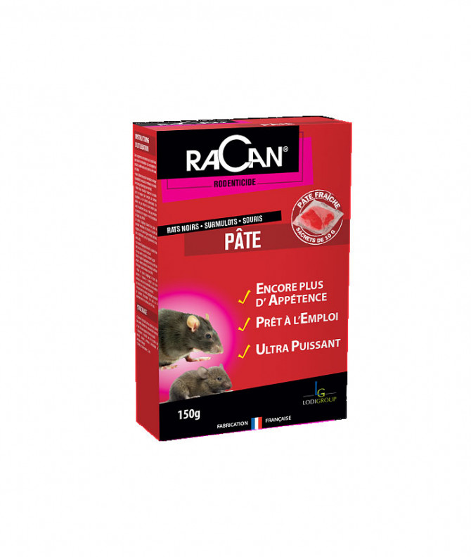 Gamme GP (25 PPM) - SOURICIDE RATICIDE PATE - boite 150g