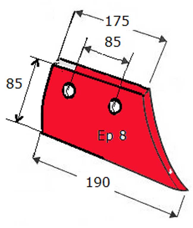 SOC DE RASETTE - GAUCHE - NAUD - ADAPT - 04032101G - EP. 8 MM