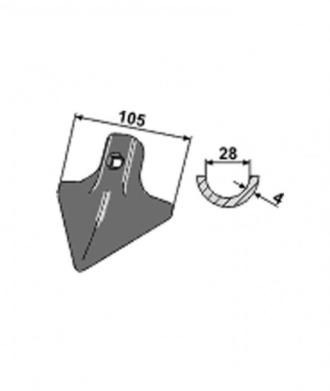 SOC PATTE D'OIE - MULTIMARQUE - ADAPT - 105 MM - EP. 4 MM