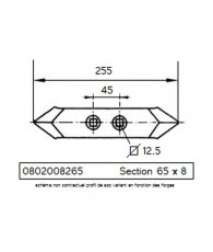 SOC REVERSIBLE - MULTIMARQUE - ADAPT - VIS TFCC12 - 255x65 MM - EP. 8 MM - EA 45