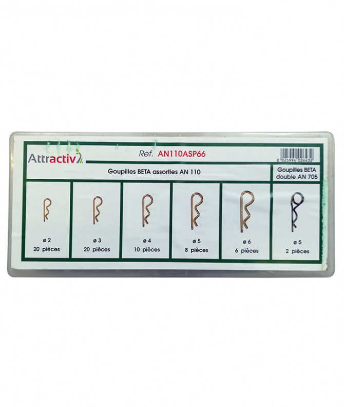 GOUPILLES BETA + BETA DOUBLE ASSORTIES - ATTRACTIV - BOITE DE 66 PIECES