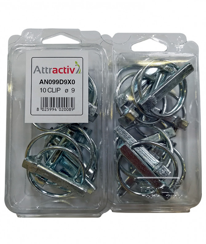 GOUPILLE CLIP ø9MM - ATTRACTIV - COQUE DE 10 PIECES