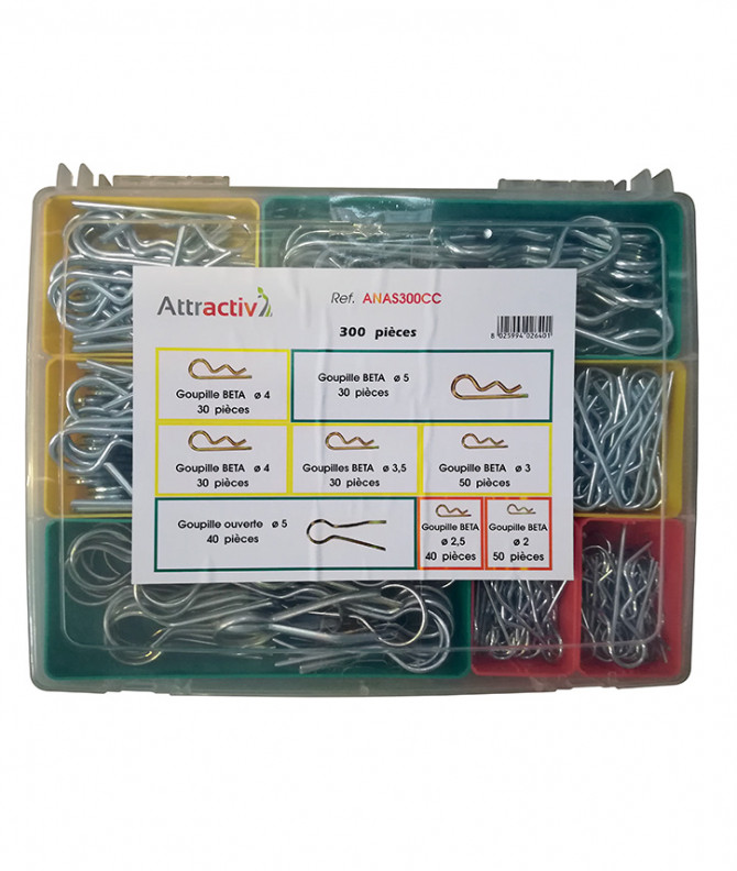 GOUPILLES BETA + OUVERTES ASSORTIES - ATTRACTIV - BOITE 300 PIECES
