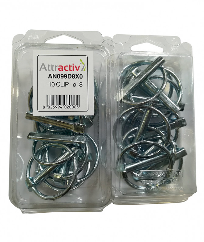 GOUPILLE CLIP ø8MM - ATTRACTIV - COQUE DE 10 PIECES