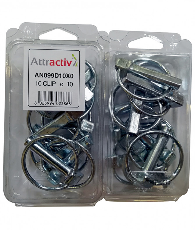 GOUPILLE CLIP ø10MM - ATTRACTIV - COQUE DE 10 PIECES