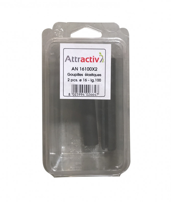 GOUPILLE ELASTIQUE (MECANINDUS) ø16MM L.100 - ACTIV' - COQUE DE 2 PIECES