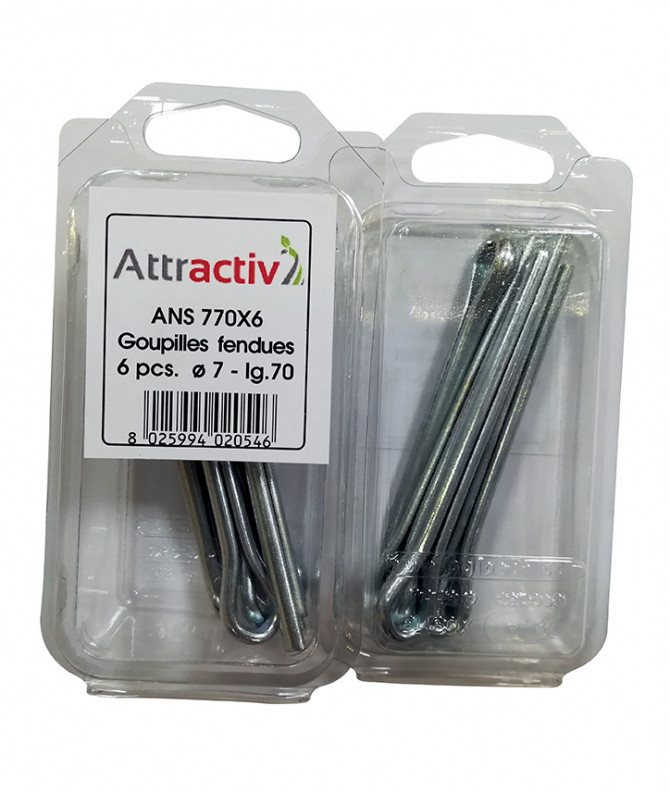 GOUPILLE FENDUE ø7MM L.70 - ATTRACTIV - COQUE DE 6 PIECES