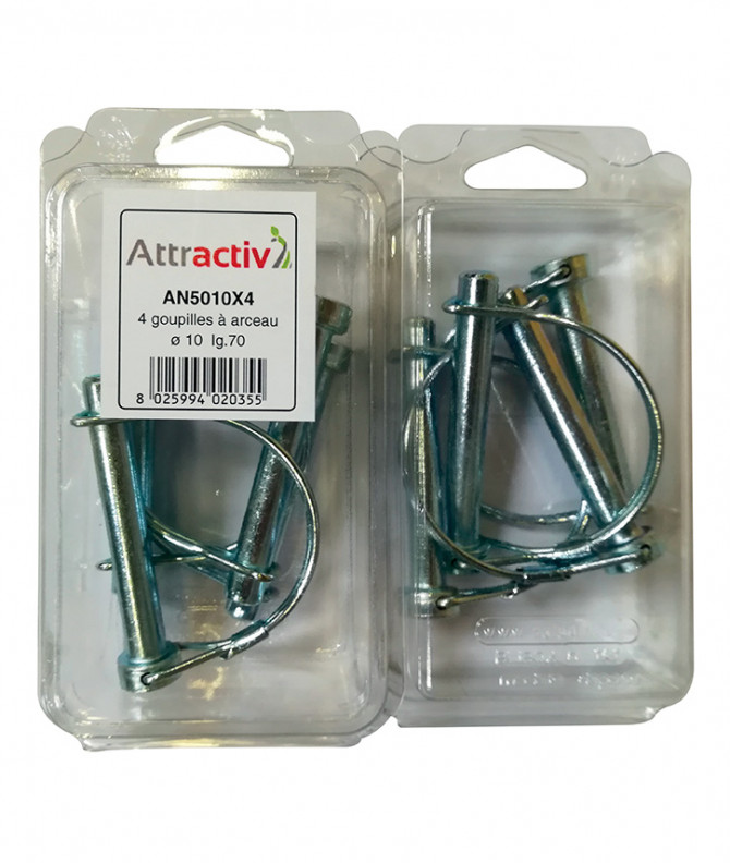 GOUPILLE A ARCEAU ø10MM L.70 - ATTRACTIV - COQUE DE 4 PIECES