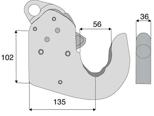 CROCHET DE BRAS INFÉRIEUR CAT 2 TYPE CBM