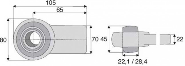 ROTULE À SOUDER CAT 1/2