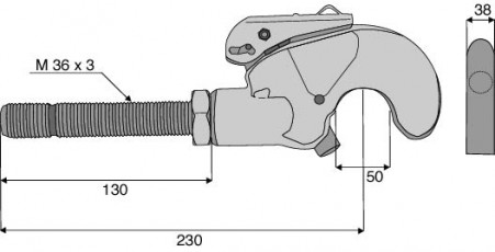 CROCHET AUTOMATIQUE CAT 2 FILETAGE Á DROITE