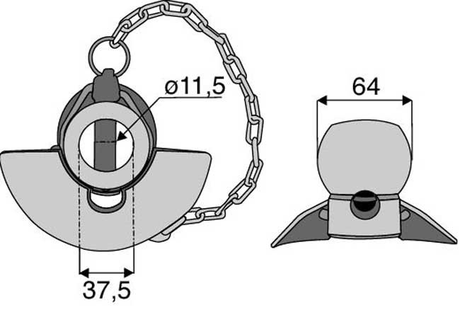 ROTULE À CÔNE POUR BRAS INFÉRIEURS CAT 3