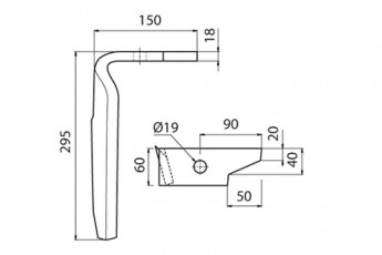 DENT HERSE - GAUCHE - AMAZONE - ADAPT - 954427