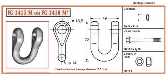 MANILLE DROITE  FG 1415 M
