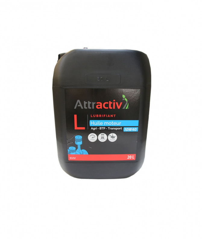 HUILE MOTEUR - ATTRACTIV' MOT 10W-40 - JERICAN 20L