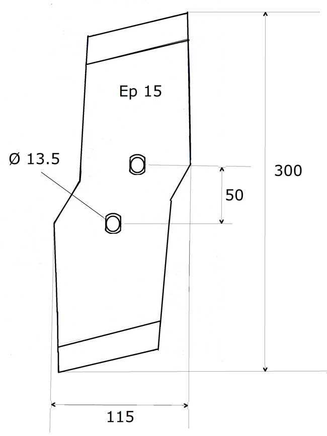 POINTE - DROITE - KUHN/HUARD - ADAPT - 622174 - OLYMPIQUE - EP. 15 MM