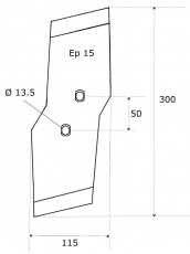 POINTE - DROITE - KUHN/HUARD - ADAPT - 622174 - OLYMPIQUE - EP. 15 MM