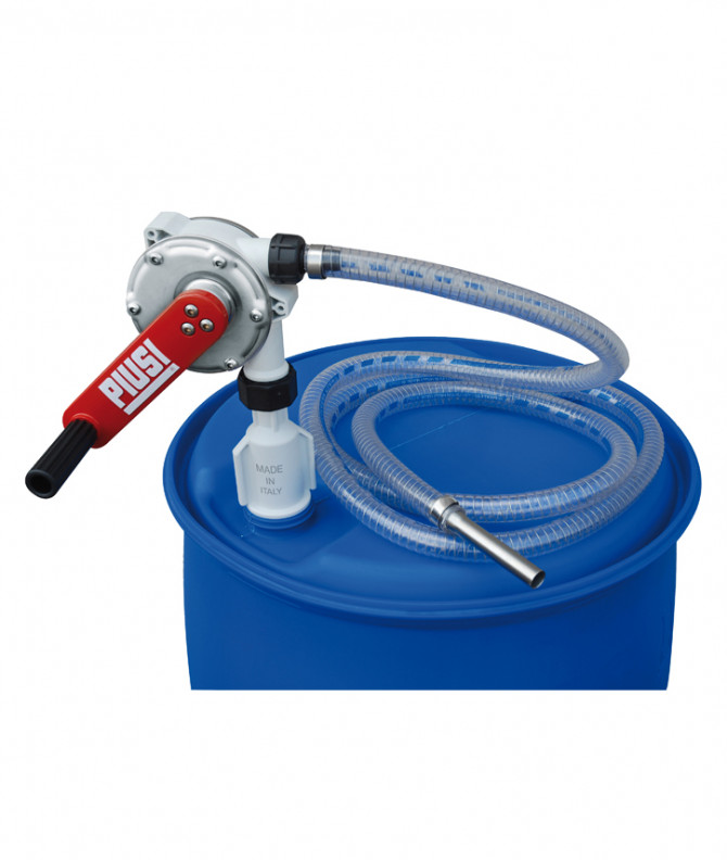 POMPE ROTATIVE MANUELLE INOX AVEC TUYAU