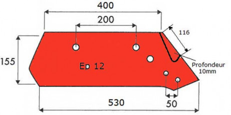 SOC A POINTE - GAUCHE - KUHN/HUARD - ADAPT - 622141 - LOSANGE - 14'