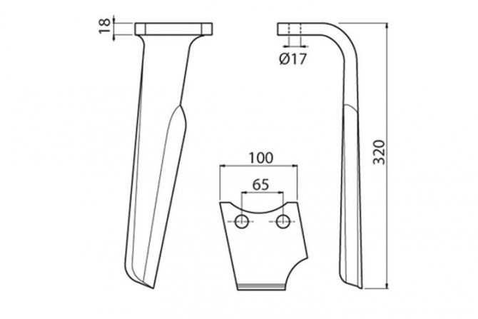 DENT HERSE - GAUCHE - RABE - ADAPT - 84045002 - KG30 - EP. 18MM