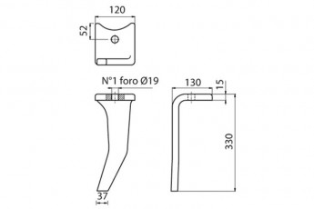 DENT HERSE - DROITE - AMAZONE - ADAPT - 967495 / 6574300 - CULTIMIX