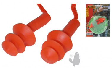 LOT 10 PAIRES BOUCHONS OREILLES REUTILISABLES AVEC CORDELETTE -blister brochable