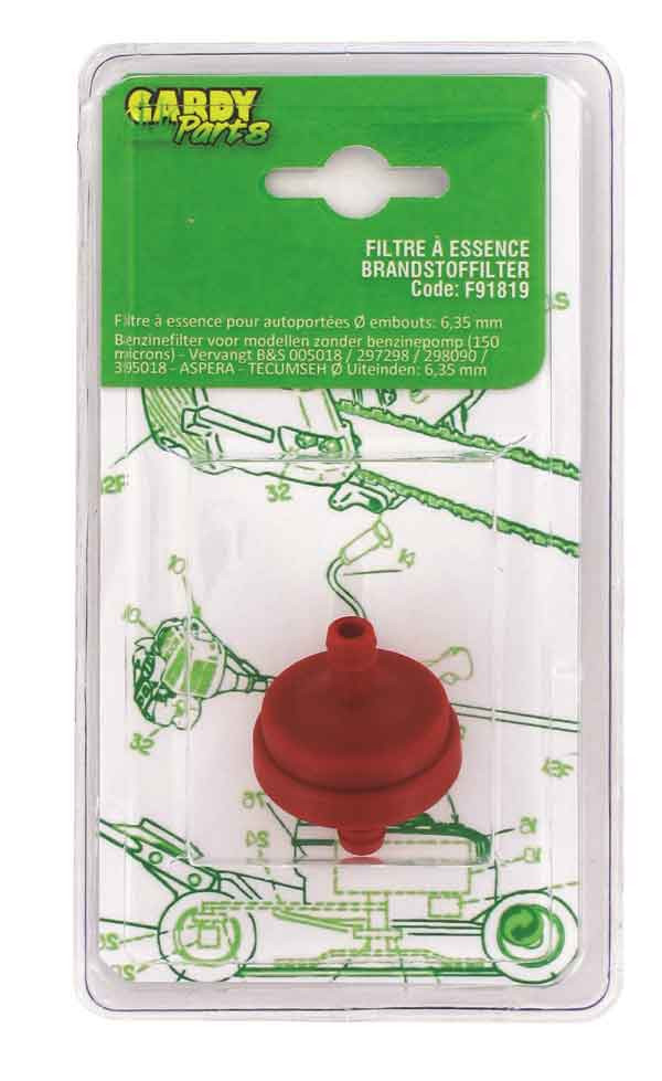 FILTRE À ESSENCE AVEC EMBOUT DE 6,4 MM