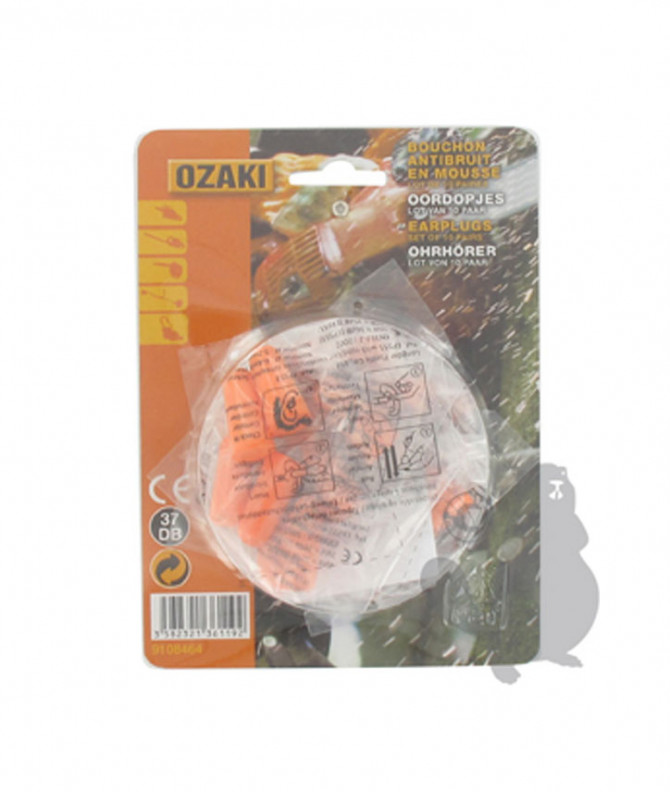 10 PAIRES DE BOUCHONS ANTIBRUIT MOUSSE