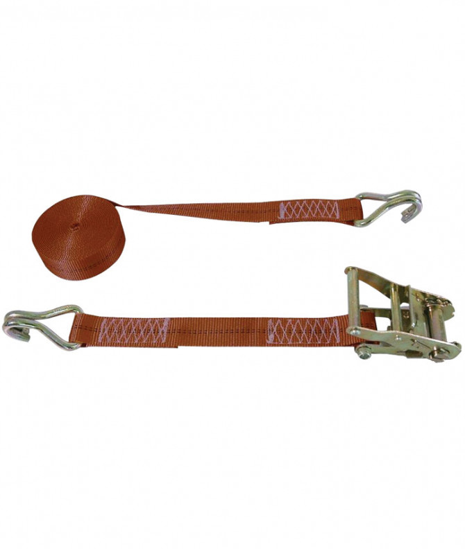 SANGLE ARRIMAGE ORANGE 6m x 35mm - TMU 2T -2 PARTIES -Crochets 2 dgts rapprochés