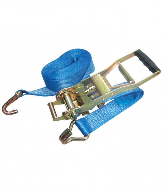 SANGLE ARRIMAGE 9Mx50MM -TMU 2T/4T -2 PART. -Crochets 2 dgts rapp. - Cliquet inv