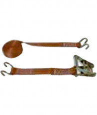 SANGLE ARRIMAGE ORANGE 6M X 35MM - TMU 1T/2T - 2 PARTIES - CROCHET BORD DE RIVE