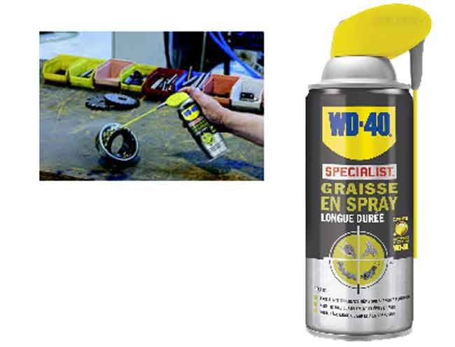 GRAISSE EN SPRAY LONGUE DUREE WD40 - 400ml - SYSTEME PRO