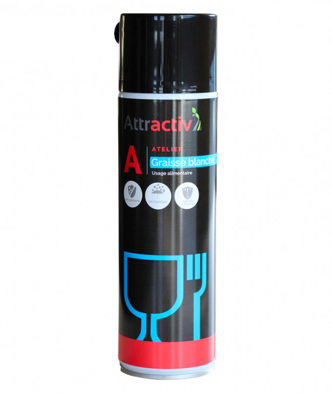 GRAISSE MULTIFONCTIONS blanche (alimentaire) ATTRACTIV - 500 ml - lot de 12