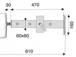 BÉQUILLE TÉLESCOPIQUE CHARGE 600 KGS