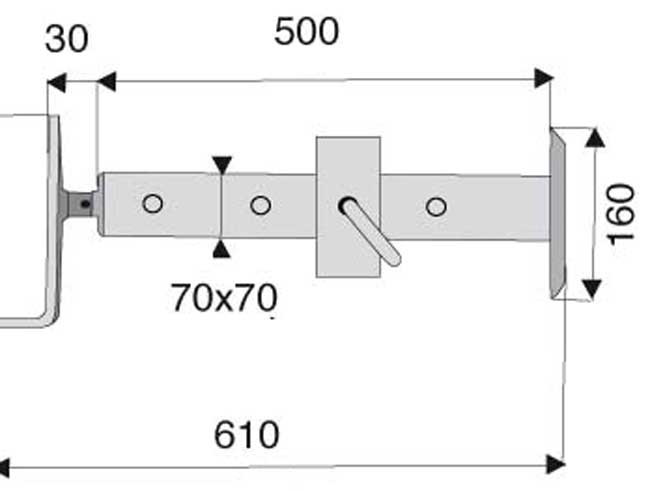 BÉQUILLE TÉLESCOPIQUE CHARGE 800 KGS